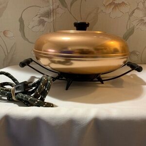 Vintage Silex Copper Color Electric Bun Warmer - All Original! Works Great!